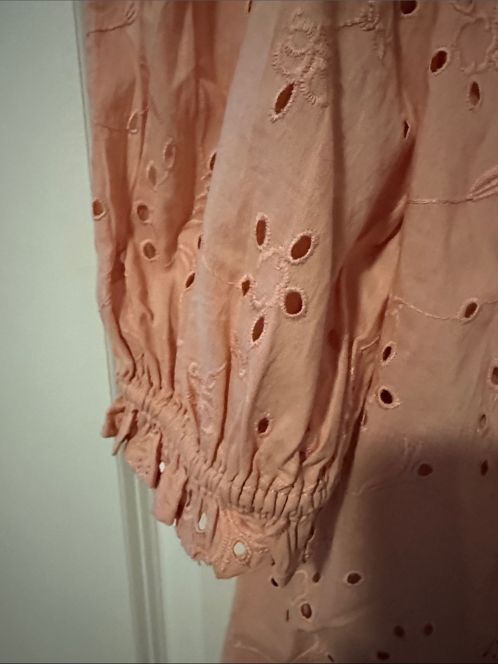 Universal Thread Peach Eyelet Midi Dress - Picture 5 of 5
